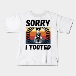 Sorry I Tooted Funny Train Kids T-Shirt